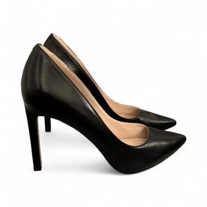 Nine West Black Leather Pointed Toe Classic Pumps – Women’s Size 10M